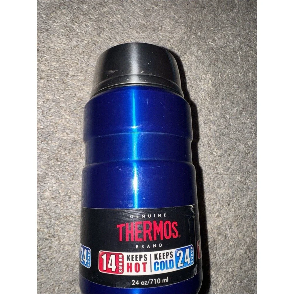 Thermos 24 oz. Stainless King Vacuum Insulated Stainless Steel Food Royal Blue